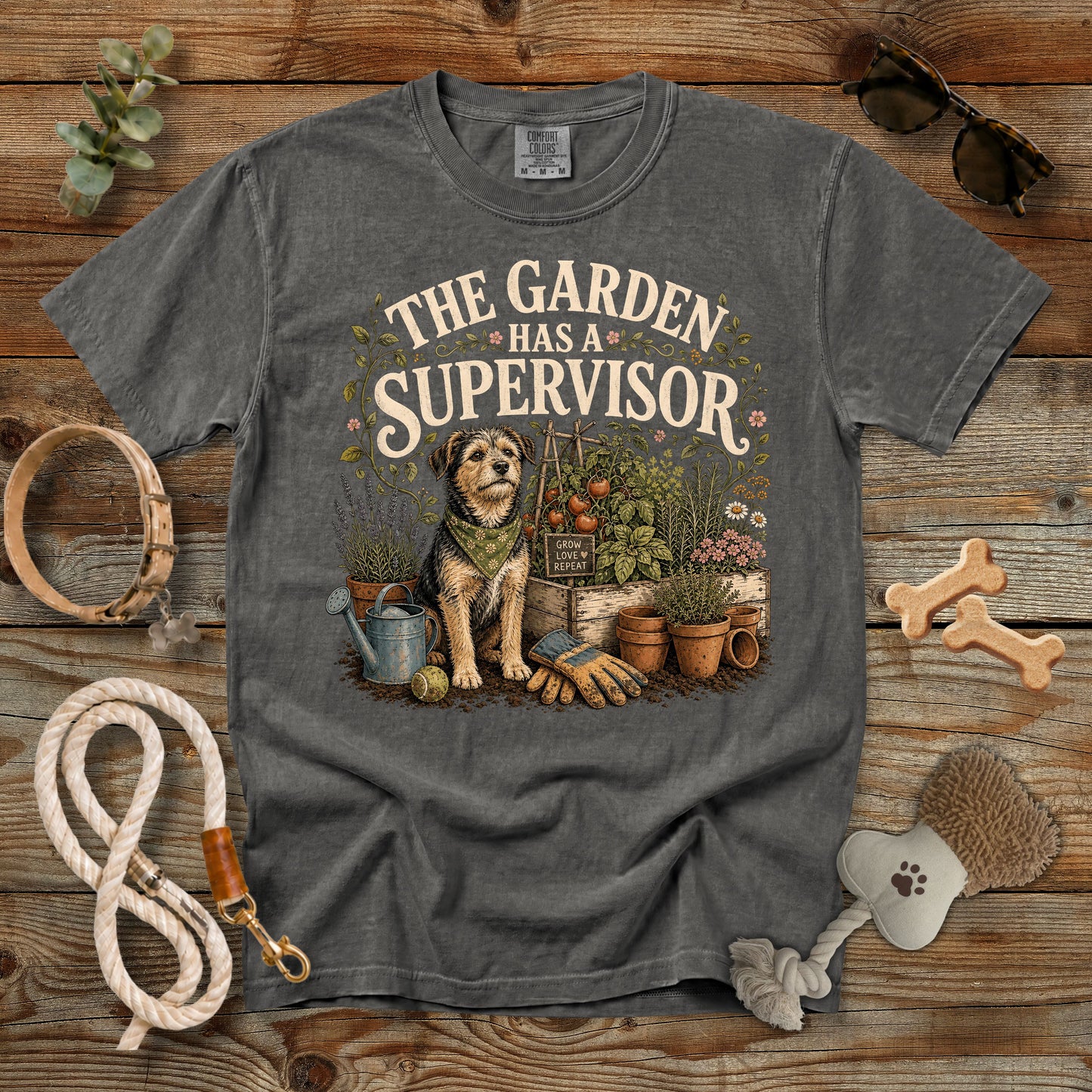 The Garden Has a Supervisor T-Shirt | Dog Mom Comfort Colors 1717