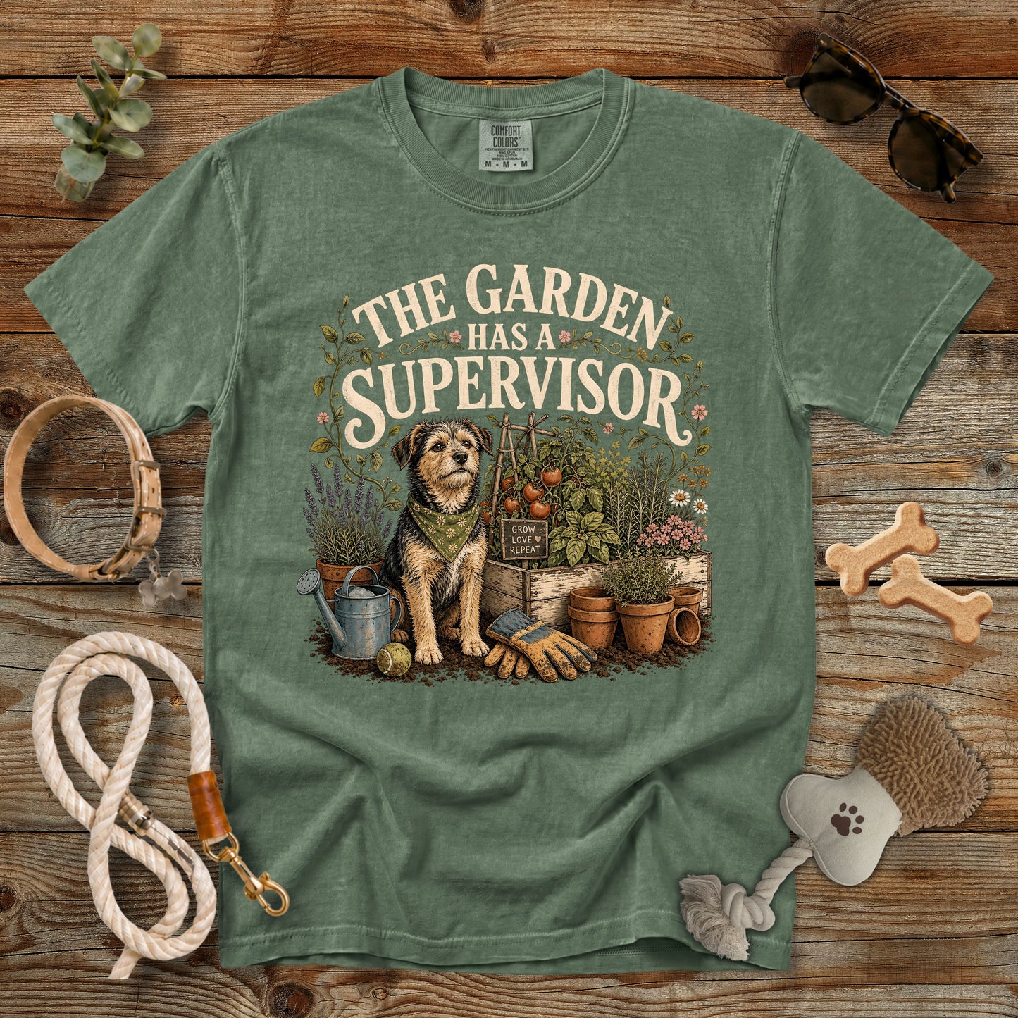 The Garden Has a Supervisor T-Shirt | Dog Mom Comfort Colors 1717