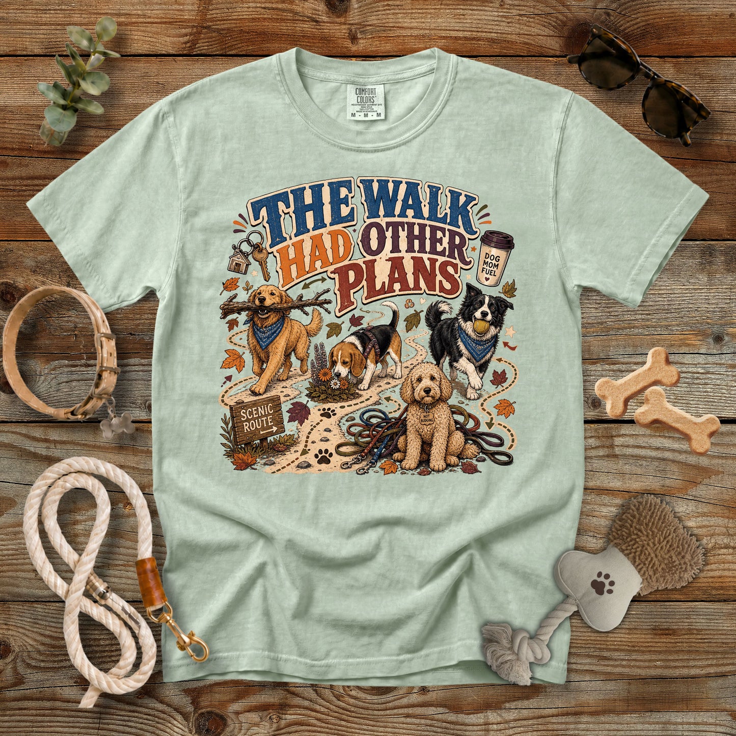 The Walk Had Other Plans T-Shirt | Dog Mom Comfort Colors 1717