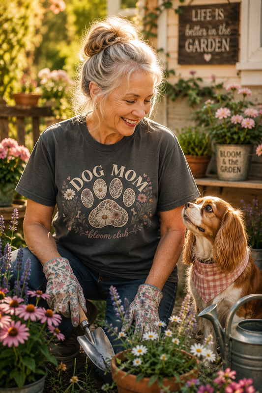 Dog Mom Bloom Club T-Shirt | Comfort Colors 1717