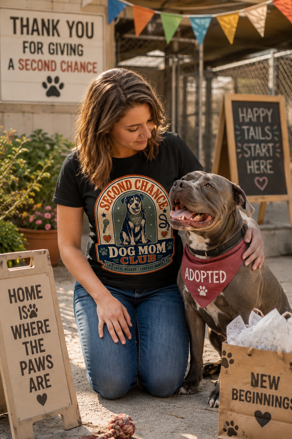 Second Chance Dog Mom T-Shirt | Comfort Colors 1717