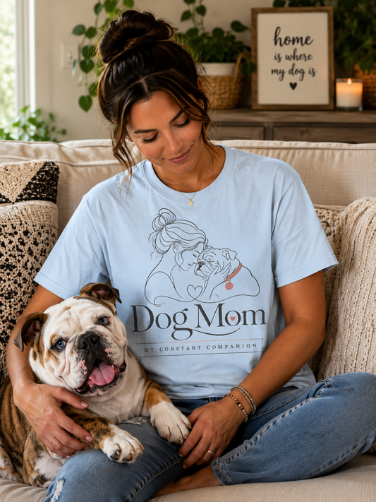 My Constant Companion Bulldog Mom T-Shirt | Comfort Colors 1717