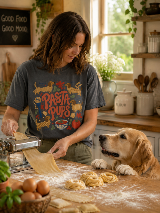 Pasta Pups Funny Dog Lover T-Shirt | Comfort Colors 1717