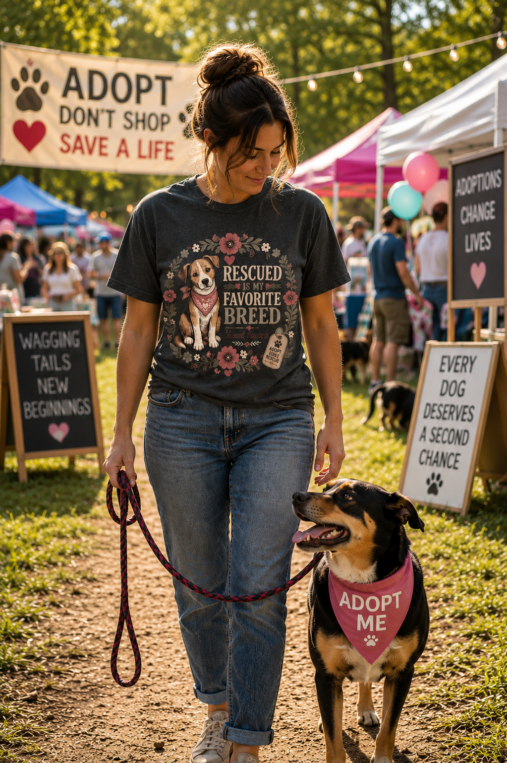 Rescued Is My Favorite Breed T-Shirt | Comfort Colors 1717