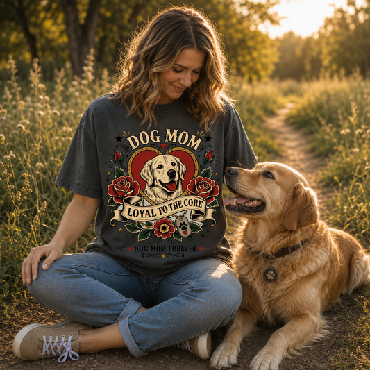 Dog Mom Loyal to the Core T-Shirt | Comfort Colors 1717