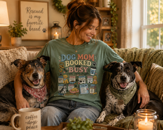 Dog Mom Booked and Busy T-Shirt | Comfort Colors 1717