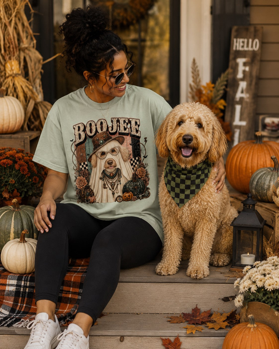 Boojee Goldendoodle Halloween T-Shirt | Dog Mom Comfort Colors 1717