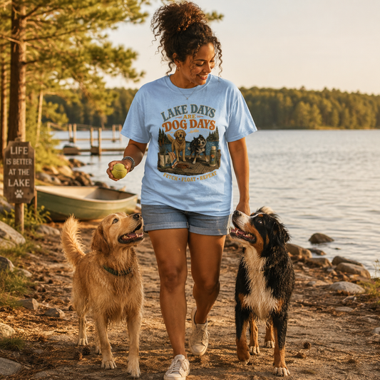Lake Days Are Dog Days T-Shirt | Dog Mom Comfort Colors 1717